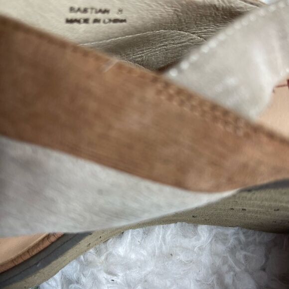 Sachs London Bastian khaki and tan wedge ankle strap sandals size 8 - Picture 8 of 12